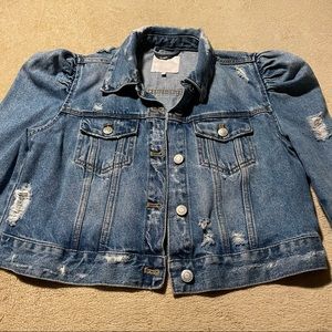 Zara Puff Sleeves Denim Jacket